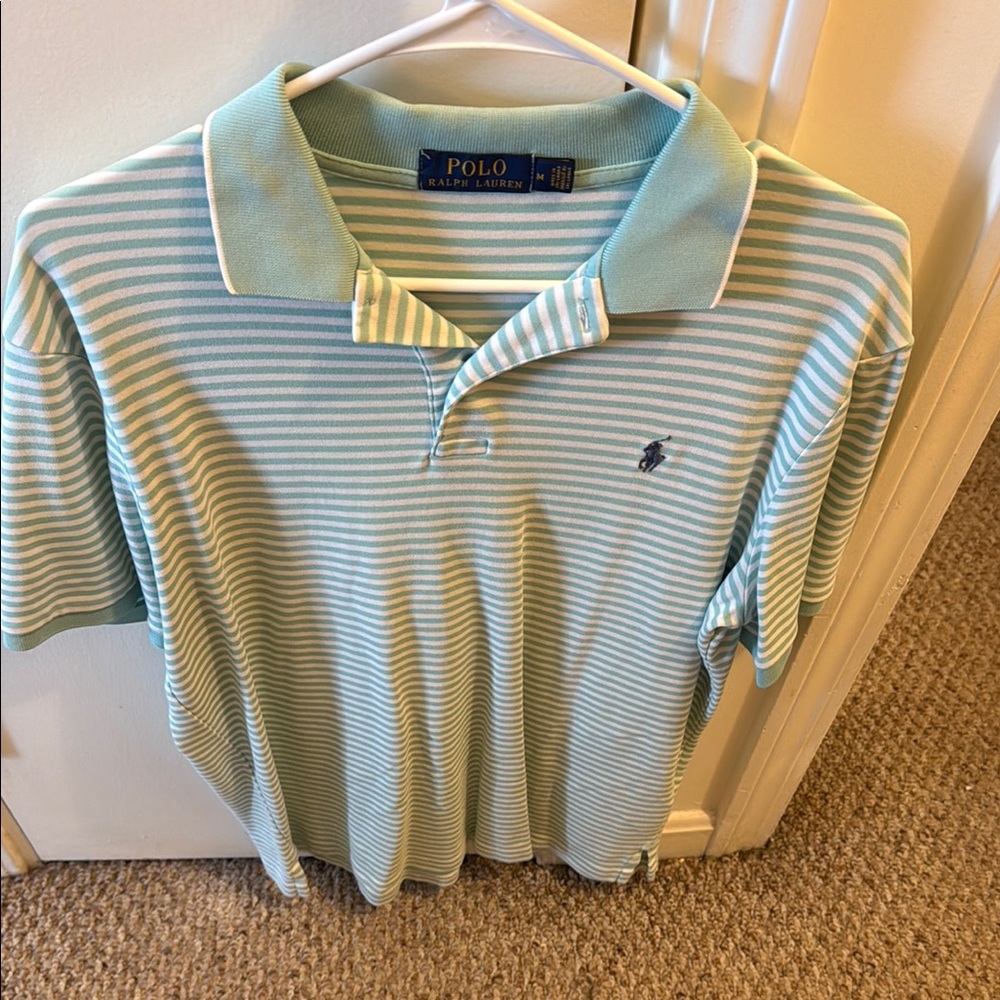 Polo Ralph Lauren Light Blue Striped Polo Shirt